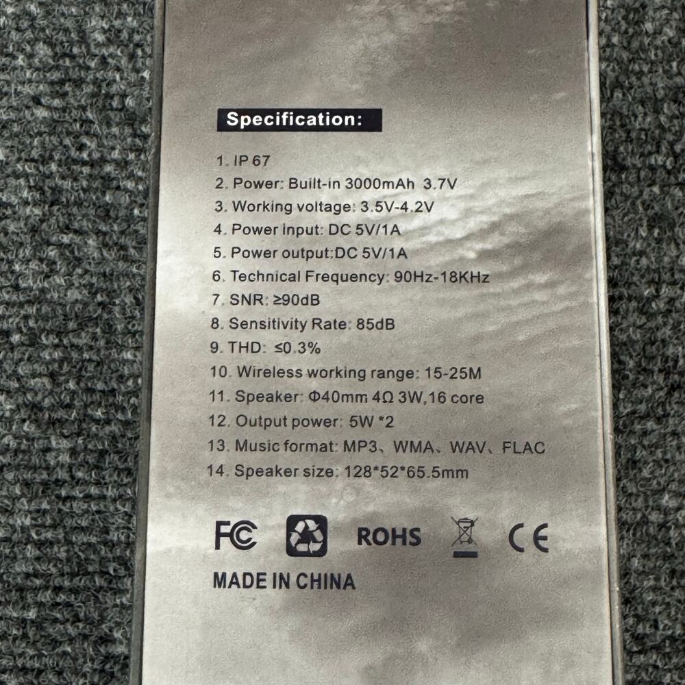 Uzopi Bluetooth Portable Outdoor Speaker - Picture 3 of 5